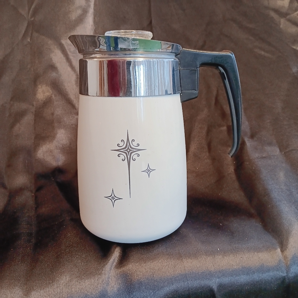 Vintage Starburst 6-Cup Percolator – Retro Mid-Century Modern Coffee Maker